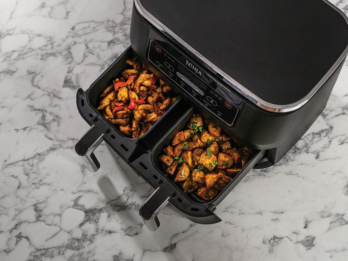 Дві окремі зони приготування з мультипіччю Ninja Air Fryer Dual Zone AF300EU